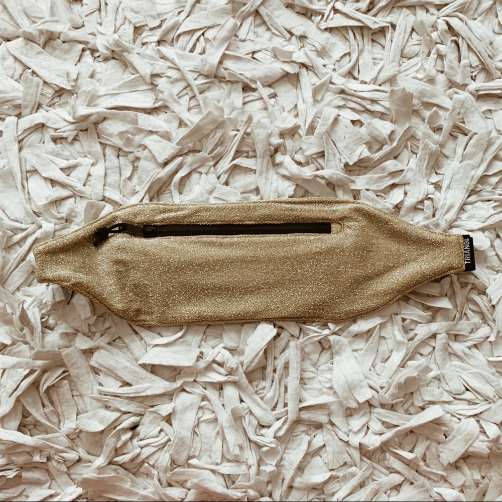 NWOT Triangl Gold Fanny Pack
